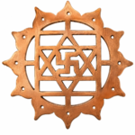 Copper Swastik With Lotus