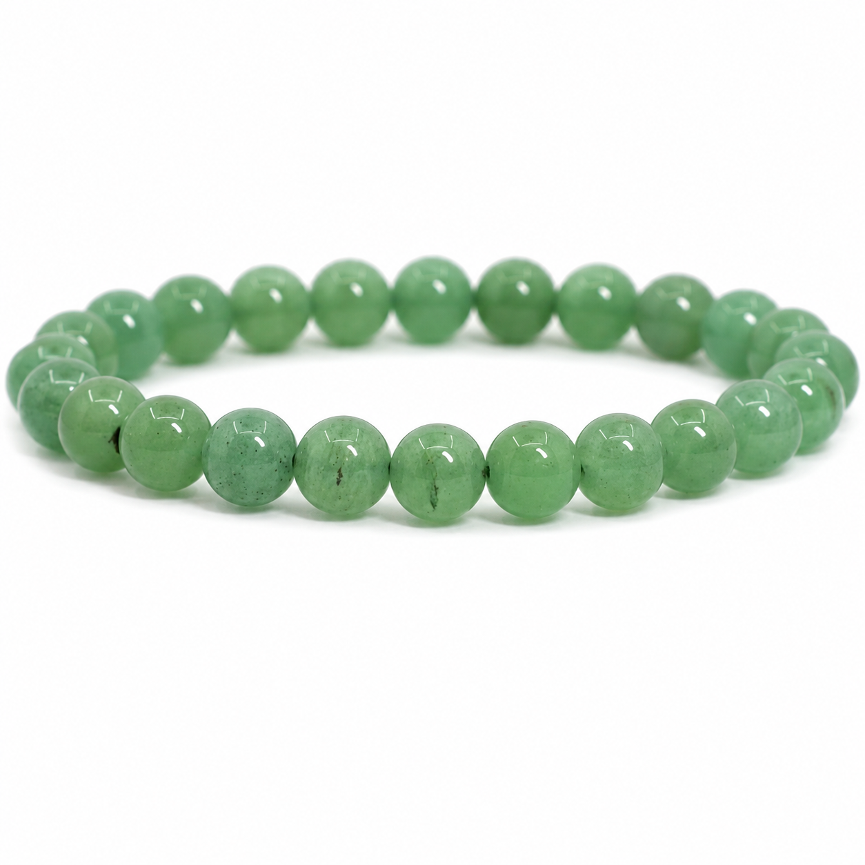 3 Green Aventurine Crystal Beaded Bracelet - Image 1