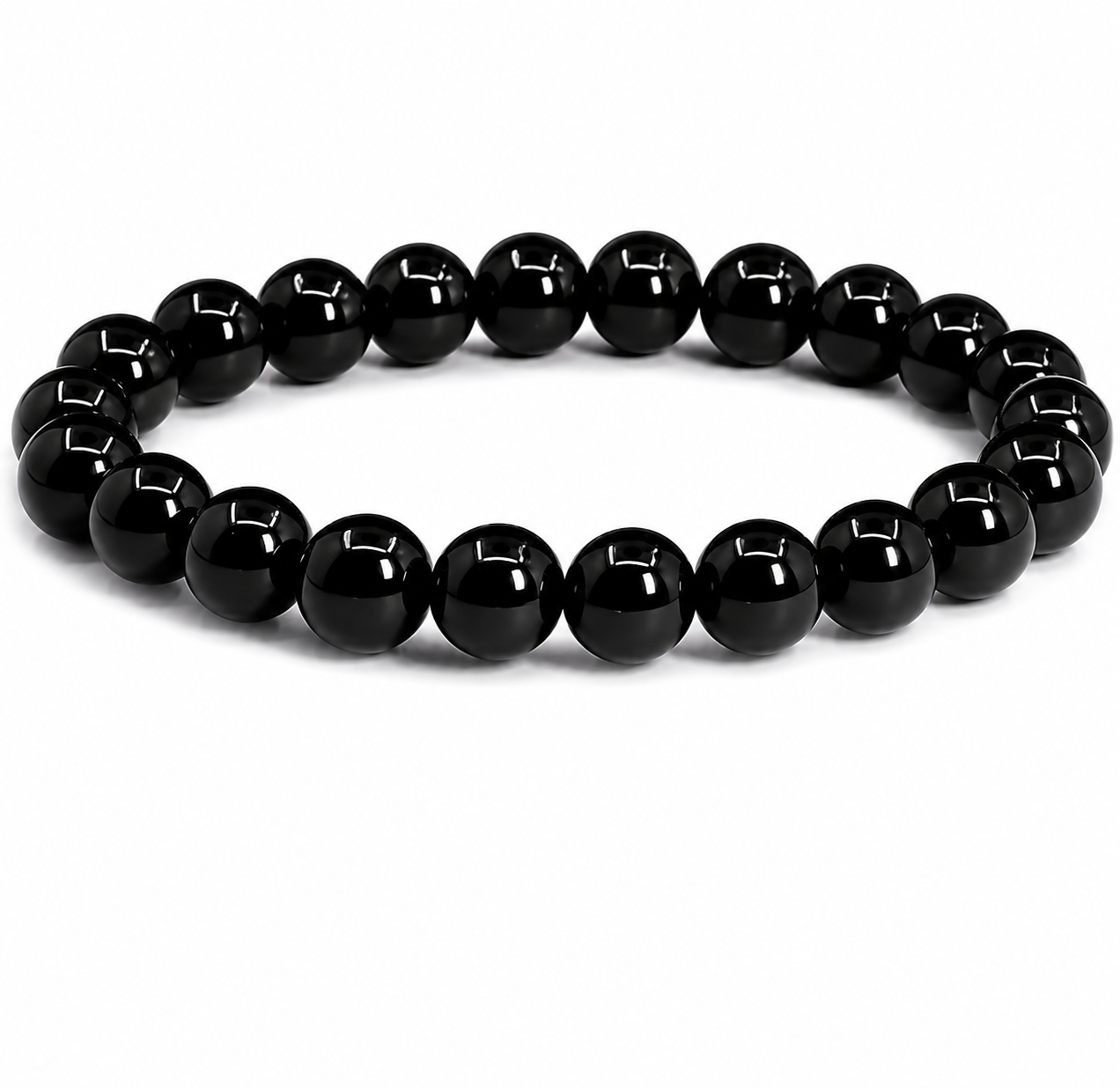 Natural Black Onyx Crystal Beaded Bracelet Natural-Black-Onyx-Crystal-Beaded-Bracelet