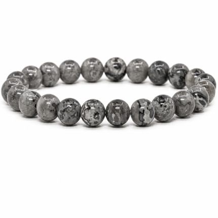 Natural-Grey-Picasso-Jasper-Crystal-Beaded-Bracelet