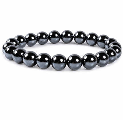 Natural-Hematite-Crystal-Beaded-Bracelet