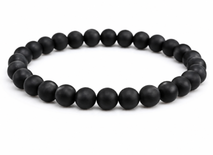 Natural-Matte-Black-Onyx-Beaded-Bracelet