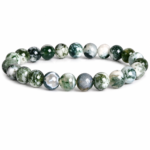 Natural-Moss-Agate-Crystal-Beaded-Bracelrt