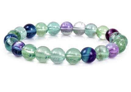 Natural-Rainbow-Fluorite-Breaded-Bracelet