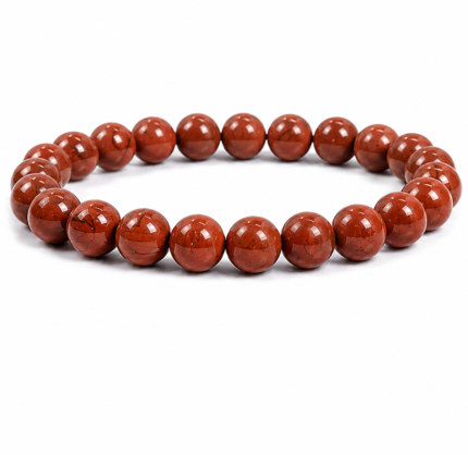 Natural-Red-Jasper-Crystal-Beaded-Bracelet