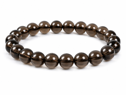 Natural-Smoky-Quartz-Beaded-Bracelet
