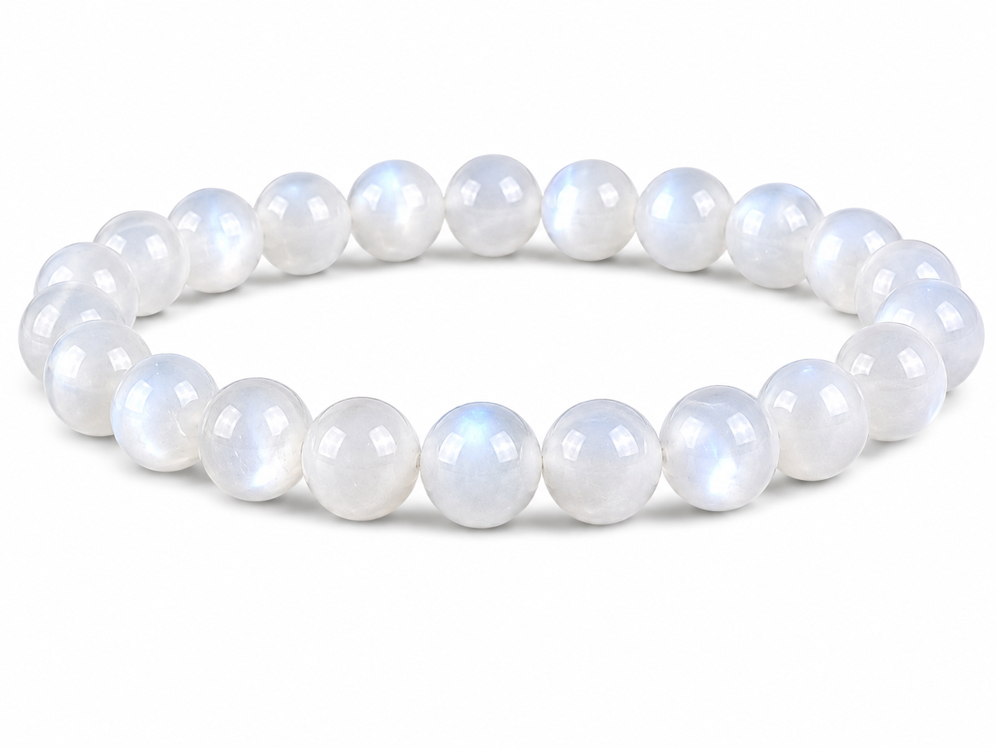 Natural White Moonstone Beaded Bracelet Natural-White-Moonstone-Beaded-Bracelet